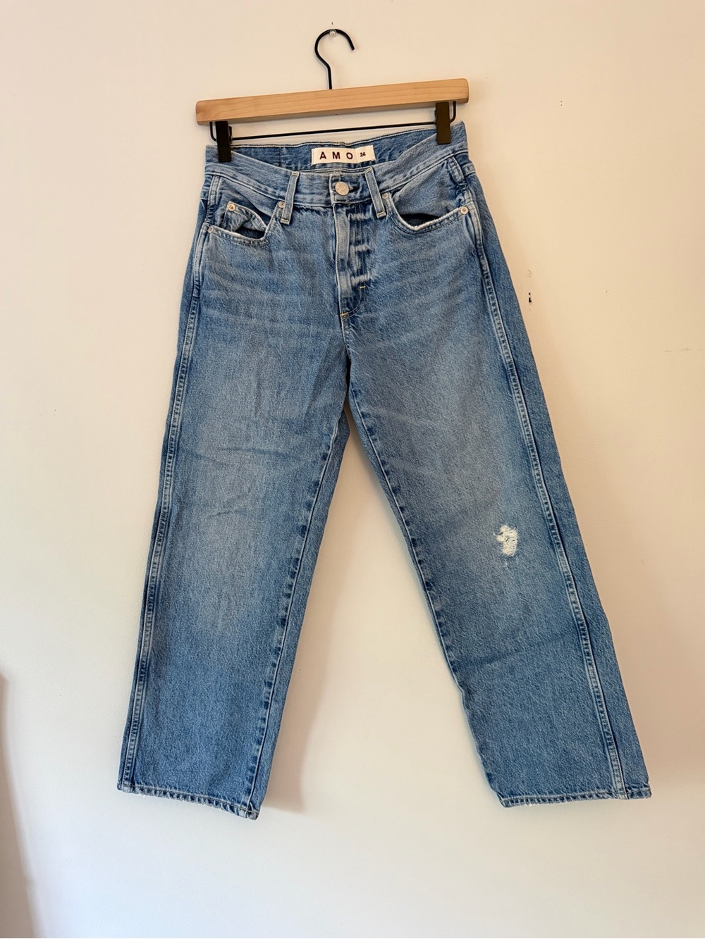 AMO Billie wide leg crop jeans